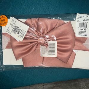 Desert Coral Satin Sash Bow